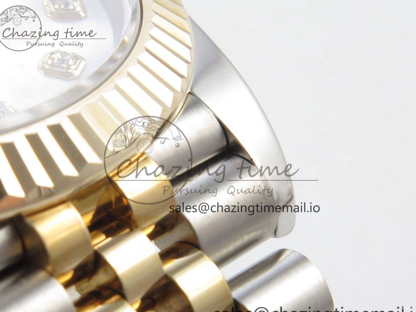 on Edition MOP DateJust White SS 41mm SS Bracelet Jubilee YG Dial Best 126333 3EF YG Diamond SA3235 1:1 0416